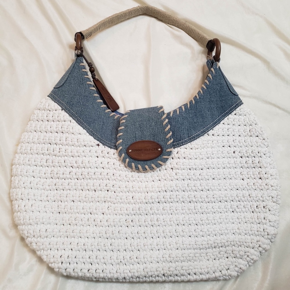 Tommy Hilfiger Crocheted Beach Bag
